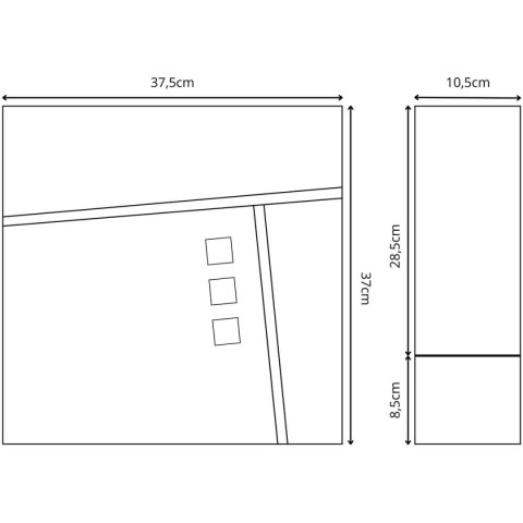 SKRZYNKA NA LISTY 37X37X10.5CM 1067544 SASKA GARDEN SKRZYNKA NA LISTY 37X37X10.5CM 1067544 SASKA GARDEN