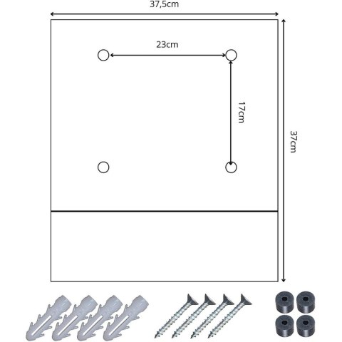 SKRZYNKA NA LISTY 37X37X10.5CM 1067544 SASKA GARDEN SKRZYNKA NA LISTY 37X37X10.5CM 1067544 SASKA GARDEN