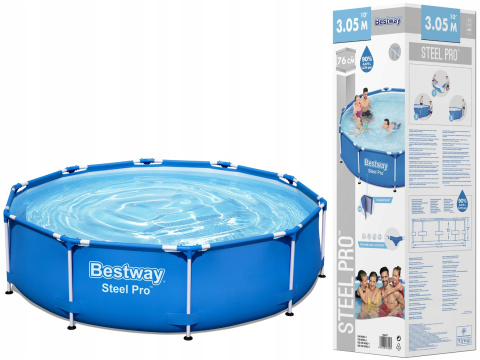Basen ogrodowy stelażowy 305x76 cm Bestway 56677 Steel Pro 4678L Basen ogrodowy stelażowy 305x76 cm Bestway 56677 Steel Pro 4678L