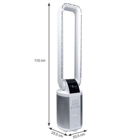 Bezłopatkowy wentylator z nawilżaczem WEBBER WB1820 biały Bezłopatkowy wentylator z nawilżaczem WEBBER WB1820 biały