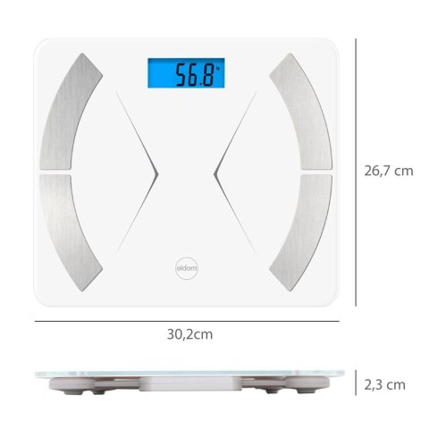ELDOM TWO500 INTELIGENTNA WAGA ŁAZIENKOWA BLUETOOTH BIAŁA ELDOM TWO500 INTELIGENTNA WAGA ŁAZIENKOWA BLUETOOTH BIAŁA