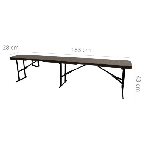 Ławka, ława cateringowa, stół cateringowy, 180cm - Technorattan Ławka, ława cateringowa, stół cateringowy, 180cm - Technorattan
