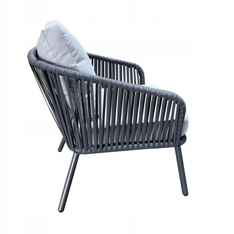 Komplet mebli ogrodowych stolik + 2 fotele aluminiowe z technorattanu Komplet mebli ogrodowych stolik + 2 fotele aluminiowe z technorattanu