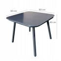 Komplet mebli ogrodowych stolik + 2 fotele aluminiowe z technorattanu