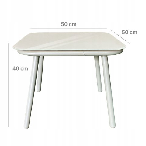Komplet mebli ogrodowych stolik + 2 fotele aluminiowe z technorattanu Komplet mebli ogrodowych stolik + 2 fotele aluminiowe z technorattanu