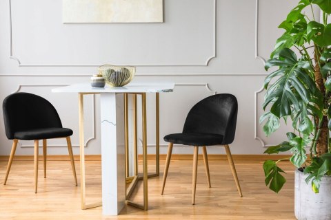 Krzesło tapicerowane, salon, biuro, velvo czarne Krzesło tapicerowane, salon, biuro, velvo czarne