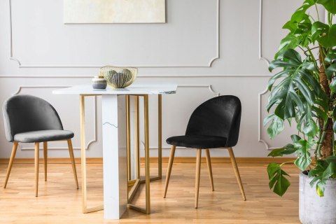 Krzesło tapicerowane, salon, biuro, velvo czarne Krzesło tapicerowane, salon, biuro, velvo czarne