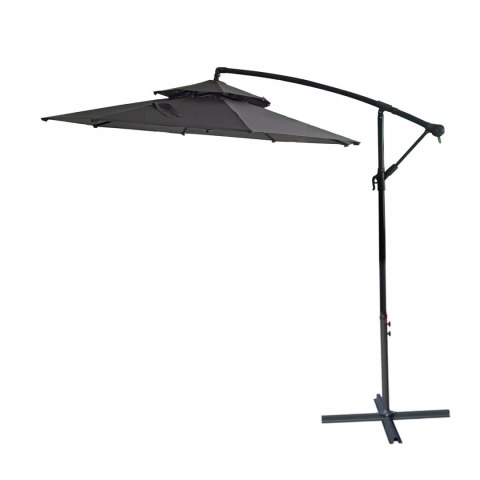 PARASOL OGRODOWY DUŻY SOLIDNY SKŁADANY 2,7 M Z WYSIĘGNIKIEM REGULACJA XXL PARASOL OGRODOWY DUŻY SOLIDNY SKŁADANY 2,7 M Z WYSIĘGNIKIEM REGULACJA XXL