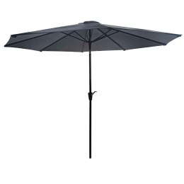 PARASOL OGRODOWY DUŻY SOLIDNY SKŁADANY 3 M Z KORBKĄ REGULACJA XL SZARY