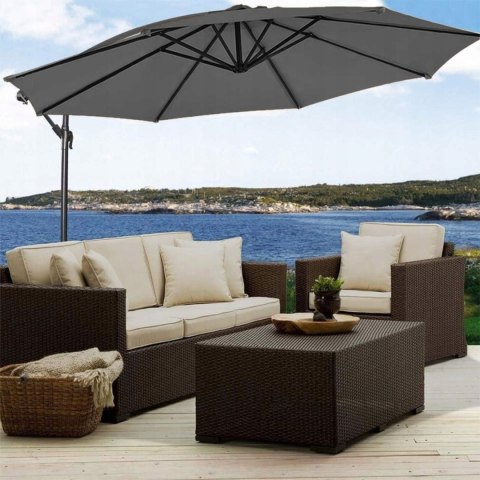 PARASOL OGRODOWY DUŻY SOLIDNY SKŁADANY SOLA SZARY PARASOL OGRODOWY DUŻY SOLIDNY SKŁADANY SOLA SZARY