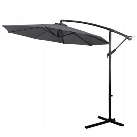 PARASOL OGRODOWY DUŻY SOLIDNY SKŁADANY SOLA SZARY PARASOL OGRODOWY DUŻY SOLIDNY SKŁADANY SOLA SZARY