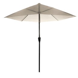 PARASOL OGRODOWY ŚCIENNY DUŻY SOLIDNY SKŁADANY 2,7 M Z KORBKĄ ECRU