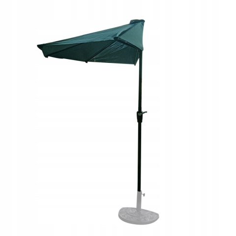 PARASOL OGRODOWY ŚCIENNY DUŻY SOLIDNY SKŁADANY 2,7 M Z KORBKĄ ZIELONY PARASOL OGRODOWY ŚCIENNY DUŻY SOLIDNY SKŁADANY 2,7 M Z KORBKĄ ZIELONY