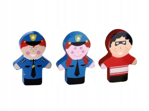 Drewniany posterunek policji Pan Patyk 2 piętra + figurki + helikopter Drewniany posterunek policji Pan Patyk 2 piętra + figurki + helikopter