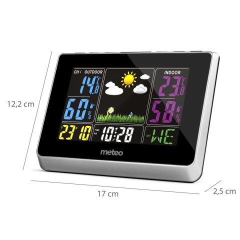 Stacja pogodowa METEO SP62s, pogodynka, higrometr, czujnik zewnętrzny Stacja pogodowa METEO SP62s, pogodynka, higrometr, czujnik zewnętrzny