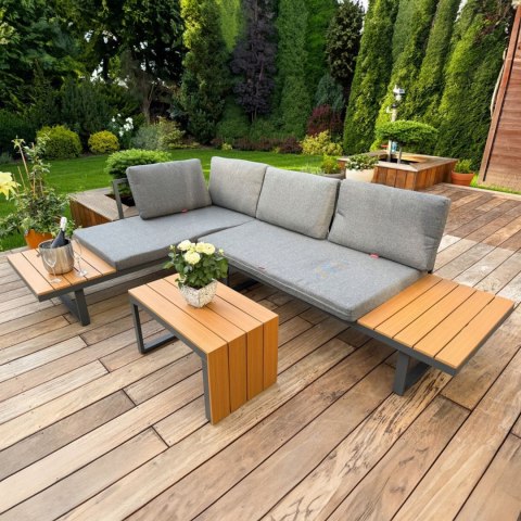 ZESTAW MEBLI OGRODOWYCH narożnik sofa stolik LEKKI komplet gród ALUMINIUM ZESTAW MEBLI OGRODOWYCH narożnik sofa stolik LEKKI komplet gród ALUMINIUM