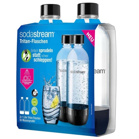 SodaStream zestaw butelek PET Bottle Duo Pack 2 sztuki * 1L kolor czarny SodaStream zestaw butelek PET Bottle Duo Pack 2 sztuki * 1L kolor czarny