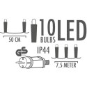 GIRLANDA OGRODOWA PARTY LIGHT 10LED
