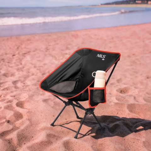 NC3320 KRZESŁO SKŁADANE ULTRALIGHT CZARNE NILS CAMP             