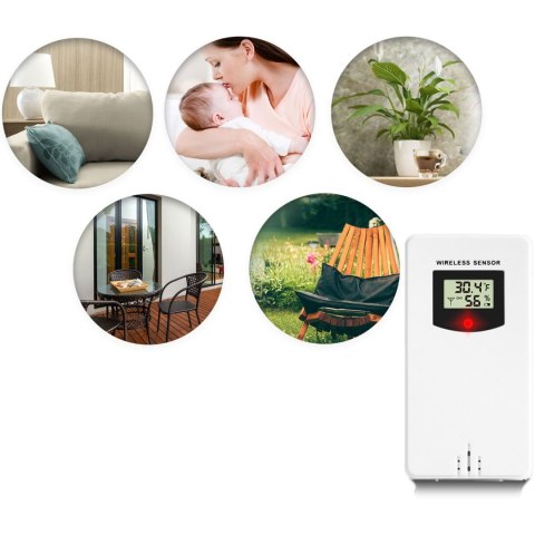 Stacja pogodowa z wyświetlaczem Berdsen BD-904 czarna