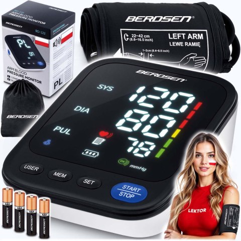 Ciśnieniomierz naramienny z polskimi komunikatami BD-122 Berdsen