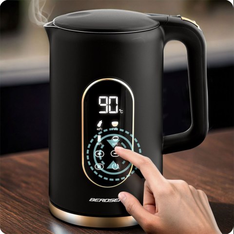 Czajnik elektryczny 1,7l Berdsen BD-712 czarno-złoty