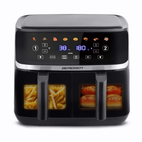 Duża frytkownica beztłuszczowa Air fryer Berdsen BD-657 czarna Duża frytkownica beztłuszczowa Air fryer Berdsen BD-657 czarna