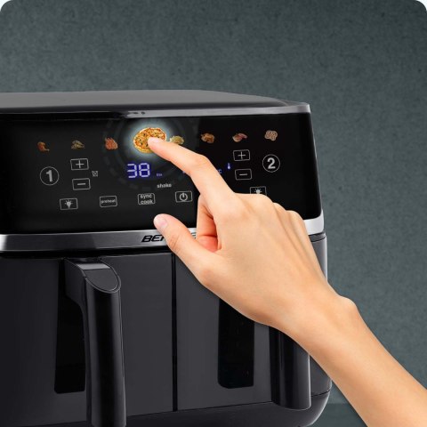 Duża frytkownica beztłuszczowa Air fryer Berdsen BD-657 czarna Duża frytkownica beztłuszczowa Air fryer Berdsen BD-657 czarna