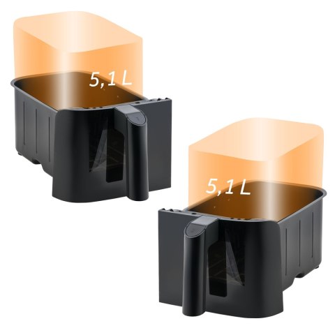 Duża frytkownica beztłuszczowa Air fryer Berdsen BD-657 czarna Duża frytkownica beztłuszczowa Air fryer Berdsen BD-657 czarna