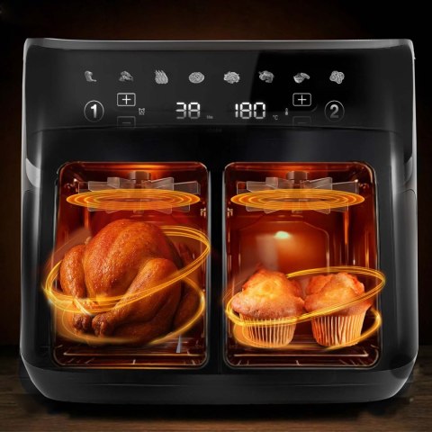 Duża frytkownica beztłuszczowa Air fryer Berdsen BD-657 czarna Duża frytkownica beztłuszczowa Air fryer Berdsen BD-657 czarna