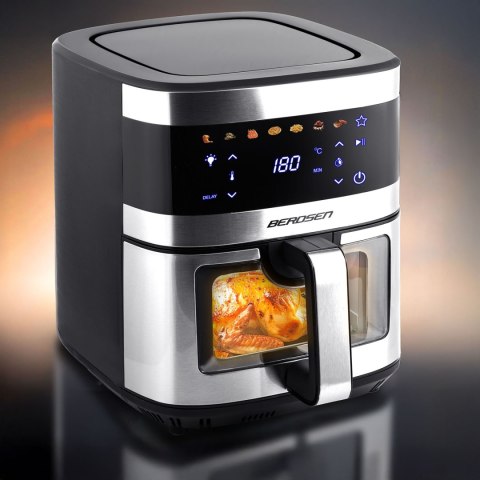 Frytkownica beztłuszczowa Air fryer Berdsen BD-656 srebrna Frytkownica beztłuszczowa Air fryer Berdsen BD-656 srebrna