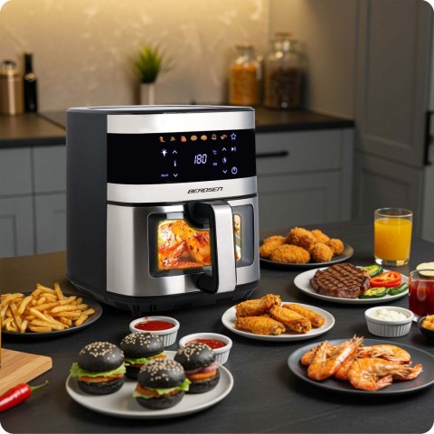 Frytkownica beztłuszczowa Air fryer Berdsen BD-656 srebrna Frytkownica beztłuszczowa Air fryer Berdsen BD-656 srebrna