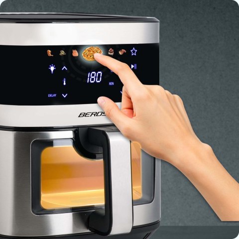 Frytkownica beztłuszczowa Air fryer Berdsen BD-656 srebrna Frytkownica beztłuszczowa Air fryer Berdsen BD-656 srebrna