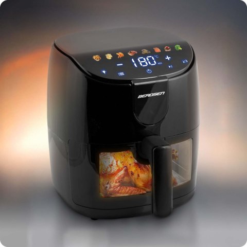 Frytkownica beztłuszczowa Air fryer Berdsen BD-658 czarna Frytkownica beztłuszczowa Air fryer Berdsen BD-658 czarna