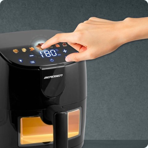 Frytkownica beztłuszczowa Air fryer Berdsen BD-658 czarna Frytkownica beztłuszczowa Air fryer Berdsen BD-658 czarna