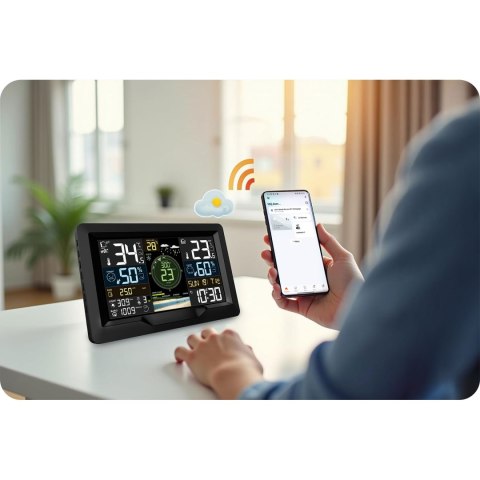 BD-914 Stacja pogodowa Berdsen Wi-Fi 6w1 z aplikacją Tuya Smart