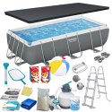 Basen ogrodowy stelażowy 404 x 201 x 100 cm 18w1 Bestway 56442