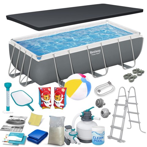 Basen ogrodowy stelażowy 404 x 201 x 100 cm 18w1 Bestway 56442