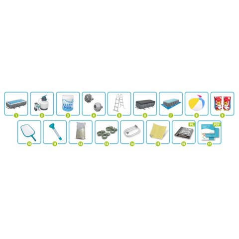 Basen ogrodowy stelażowy 404 x 201 x 100 cm 18w1 Bestway 56442