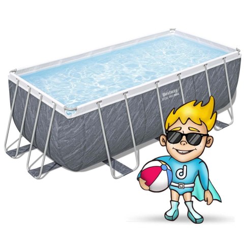 Basen ogrodowy stelażowy 412 x 201 x 122 cm 11w1 Bestway 56722