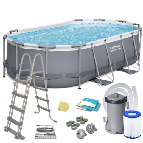 Basen stelażowy ogrodowy 427 x 250 x 100 cm 11w1 Bestway 56620