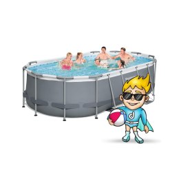 Basen stelażowy ogrodowy 427 x 250 x 100 cm 11w1 Bestway 56620