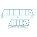 Basen ogrodowy stelażowy 549 x 274 x 122 cm 12w1 Bestway 56710