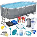 Basen ogrodowy stelażowy 549 x 274 x 122 cm 17w1 Bestway 56710