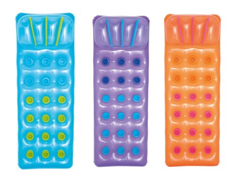 Materac dmuchany do pływania 3 kolory 188 x 71 cm Bestway 43015 pomarańczowy