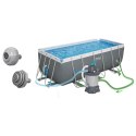 Basen ogrodowy stelażowy 412x201x122 cm 17w1 Bestway 56457N