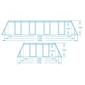 Basen ogrodowy stelażowy 412x201x122 cm 17w1 Bestway 56457N