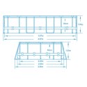 Basen ogrodowy stelażowy 427 x 250 x 100 cm 18w1 Bestway 56620