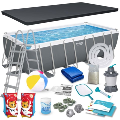 Basen ogrodowy stelażowy 488x244x122 cm 18w1 Bestway 56671N