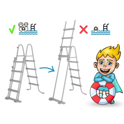 Basen ogrodowy stelażowy 488 x 244 x 122 cm 10w1 Bestway 561MB